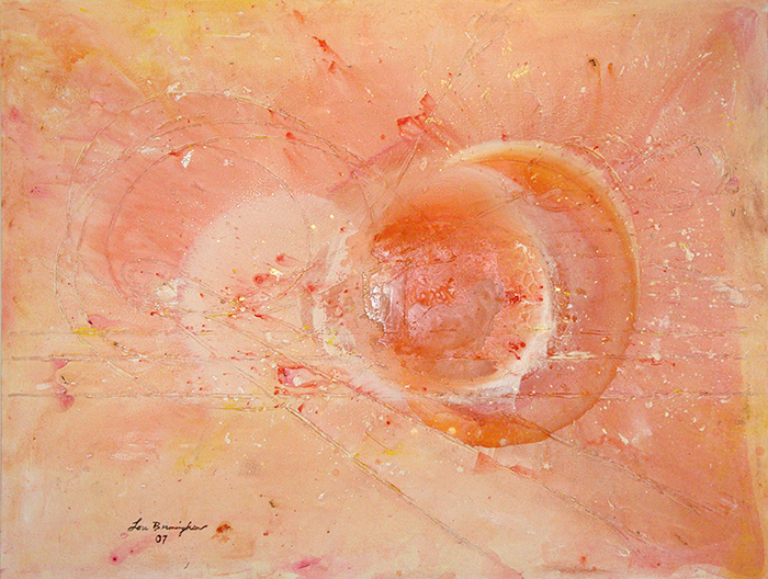 Lou Bermingham Painting Tangerine Kiss